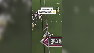 Andre Luck Delivers Linebacker-Style Hit | College Football Highlight