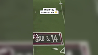 Andre Luck Delivers Linebacker-Style Hit | College Football Highlight
