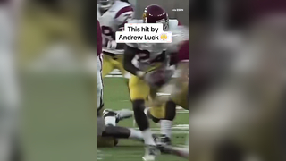 Andre Luck Delivers Linebacker-Style Hit | College Football Highlight