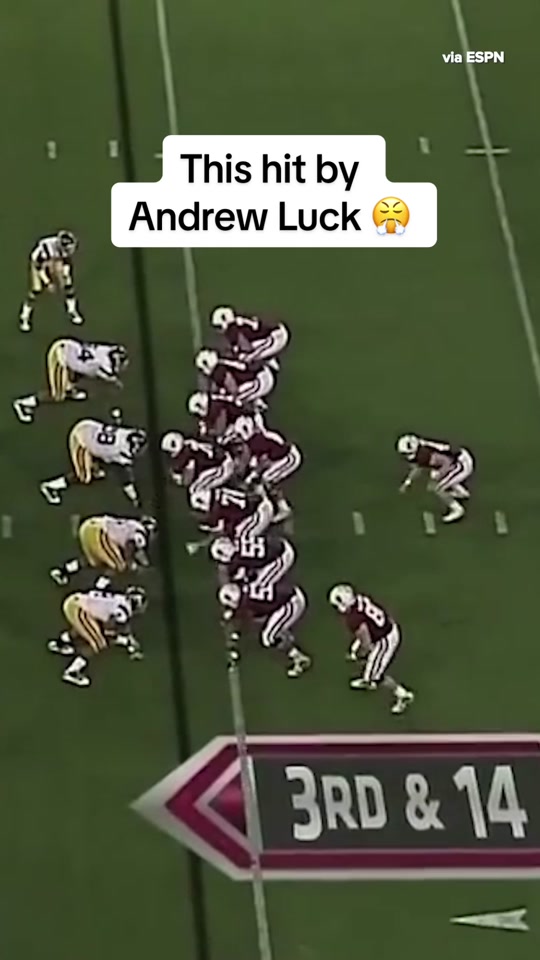 Andre Luck Delivers Linebacker-Style Hit | College Football Highlight