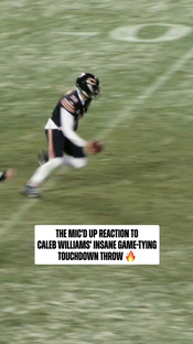 had both sidelines in shock #nfl #calebwilliams #micdup #chicagobea...