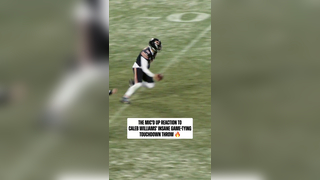 had both sidelines in shock #nfl #calebwilliams #micdup #chicagobea...
