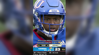 1000 level IQ play by Caleb #collegefootball #cfb #calebwilliams #...