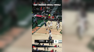 Toby Fournier had her fifth double-double of the season in Duke’s win...