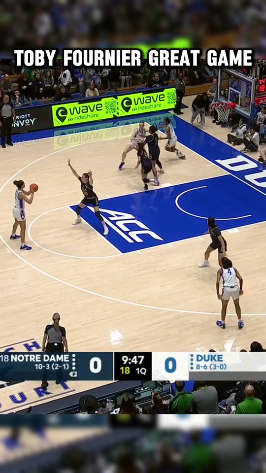 Toby Fournier Powers Duke Past Notre Dame for Sixth Straight Win