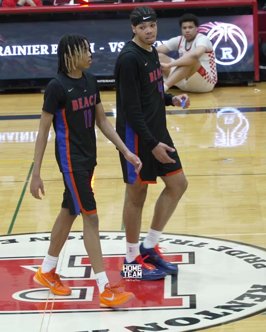 #1 Ranked Senior Tyran Stokes and 9th Grader JJ Crawford Rainier Beac...