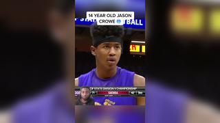 14 year old Jason Crowe Jr. went crazy in high school and averaged 35...