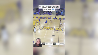 14 year old Jason Crowe Jr. went crazy in high school and averaged 35...