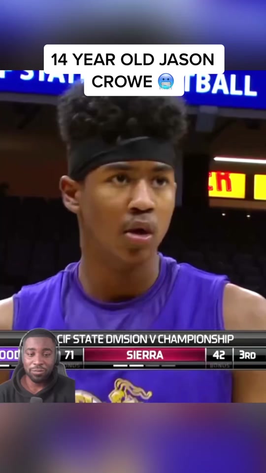 14 year old Jason Crowe Jr. went crazy in high school and averaged 35...
