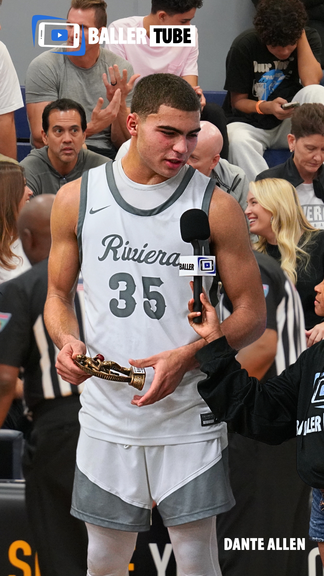 Erik Spoelstra was in Attendance to watch Dante Allen