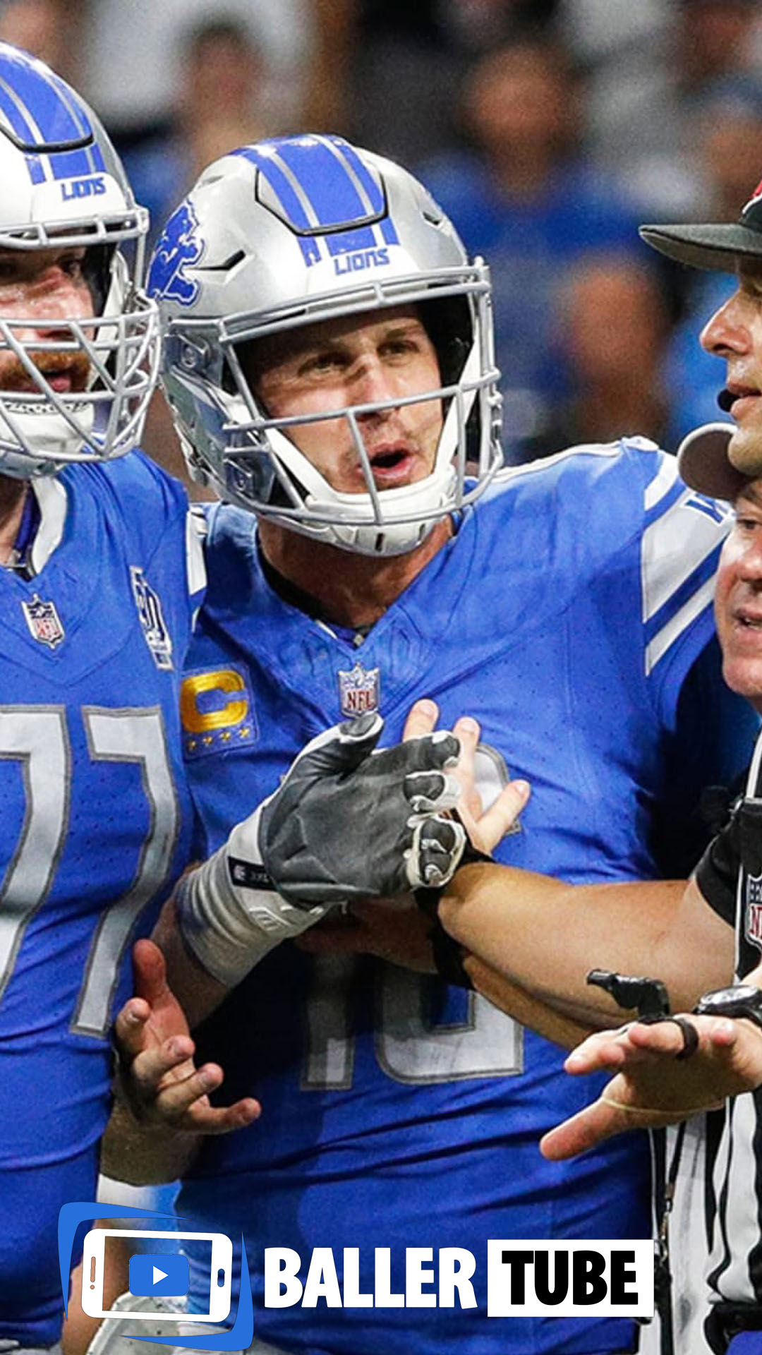 Jared Goff with a fake so good he baited a late hit and a sack celebration