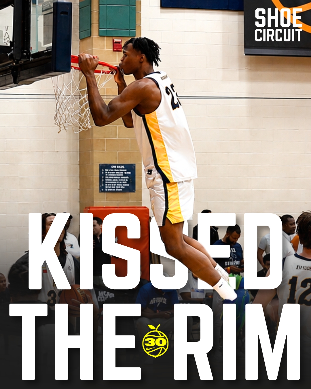 6'11" Caleb Ourigou KISSES the Rim Before Peach Jam Semifinal 😳