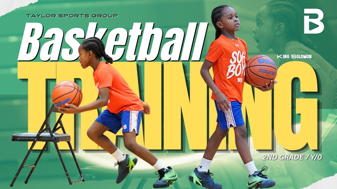 7/YO 2ND GRADER  PUTTING IN WORK AT TAYLOR SPORTS GROUP YOUTH TRAINING