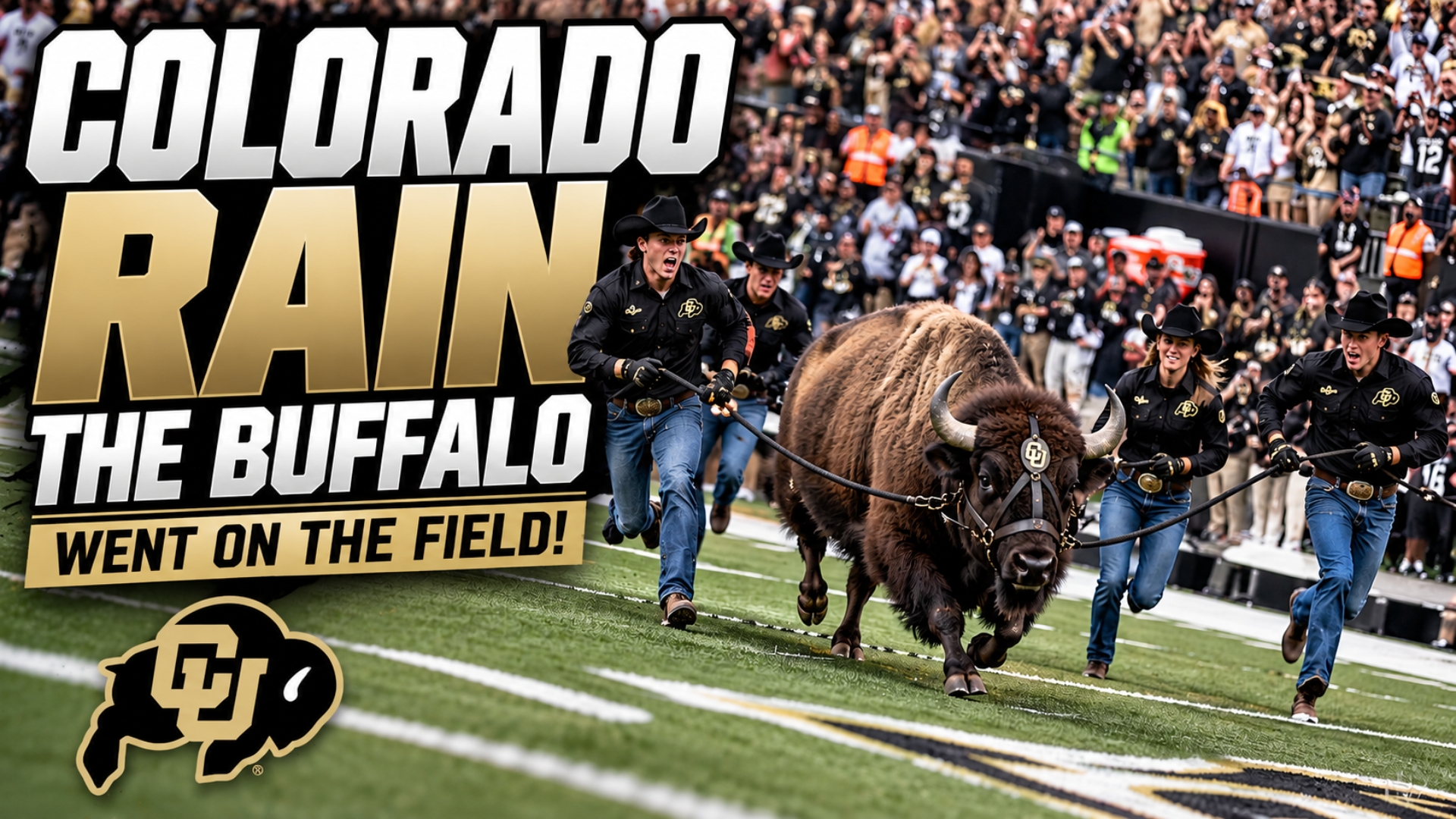 Colorado Buffalo | Rain hyping up the crowd before kickoff