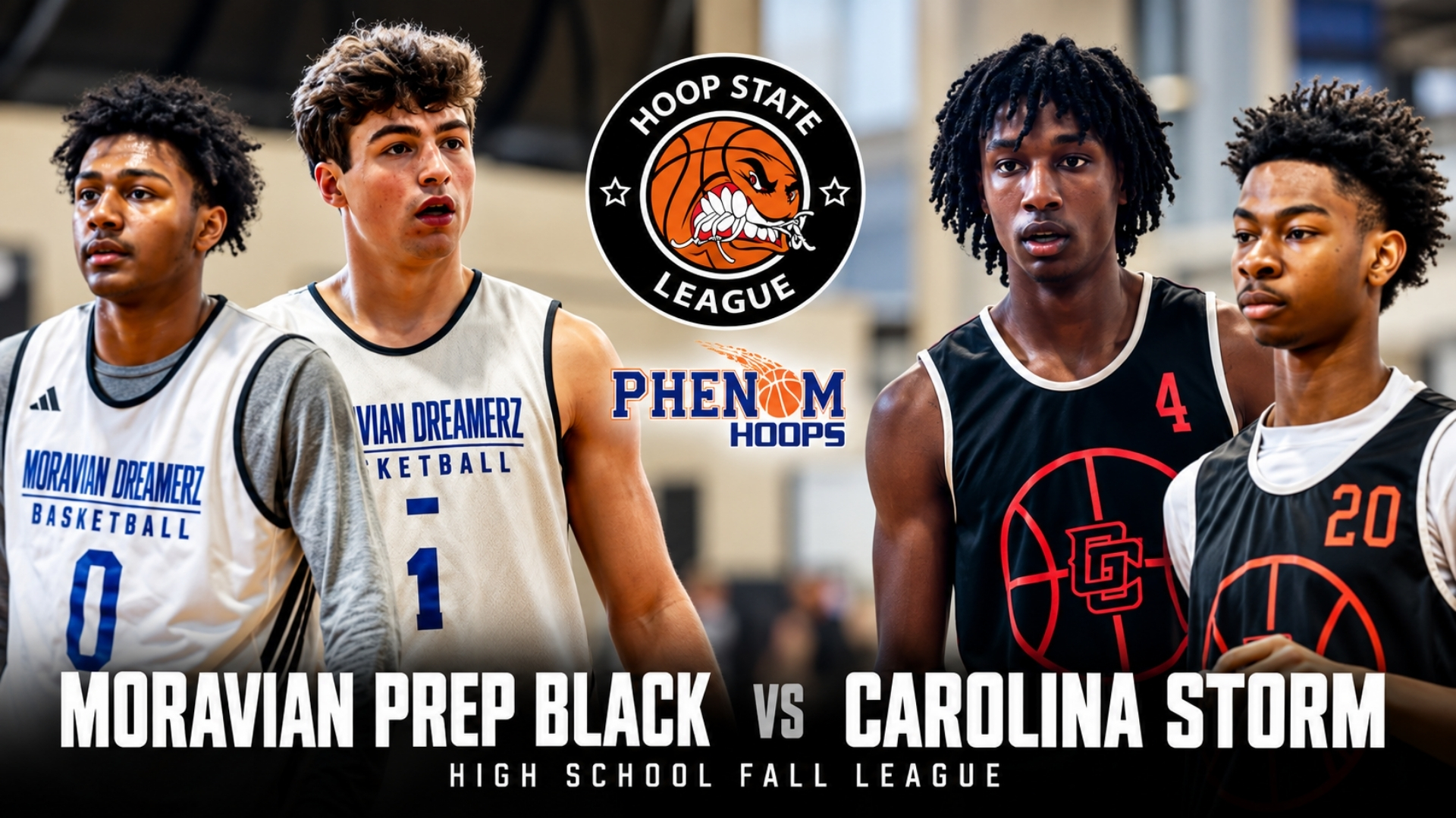 Moravian Prep Black vs. Carolina Storm | Hoop State x Phenom Hoops HS Fall League