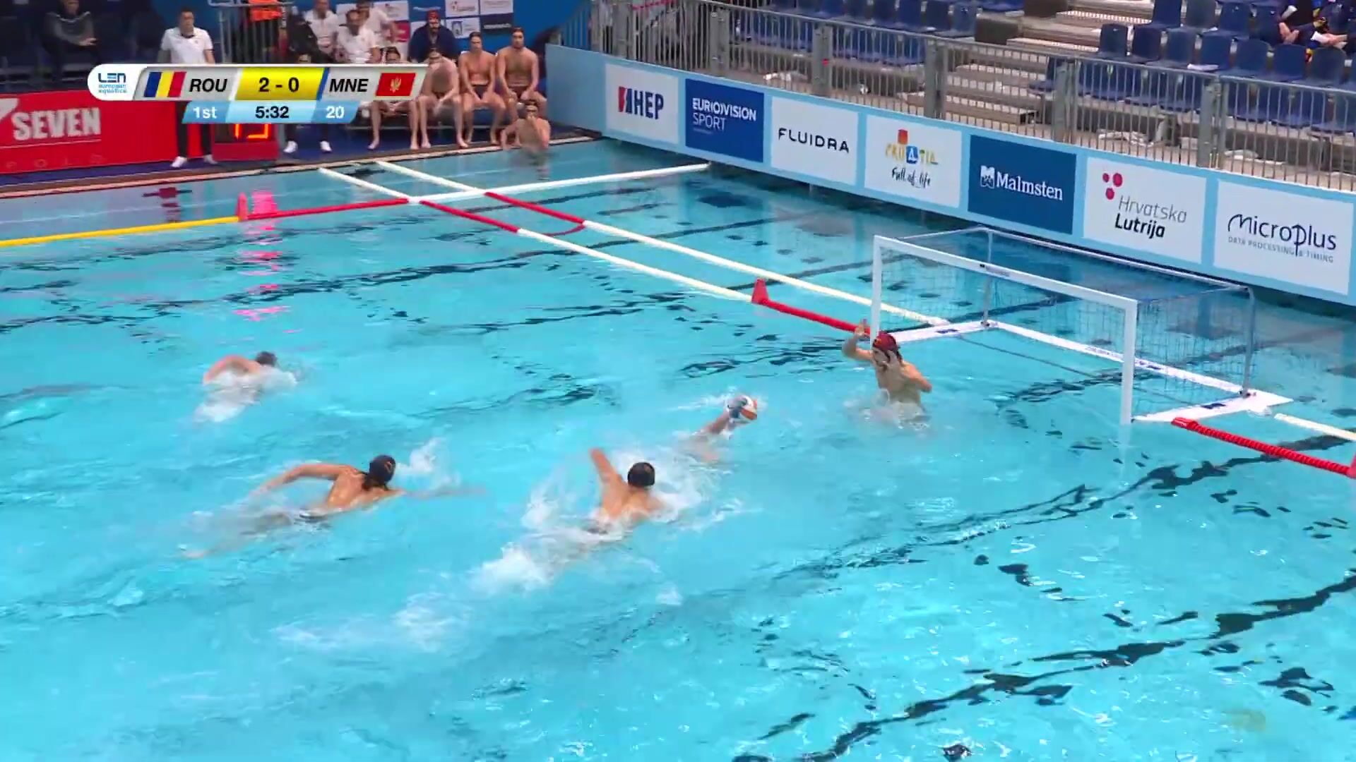 Romania vs. Montenegro Highlights Classifications European Water Polo Championships 2024