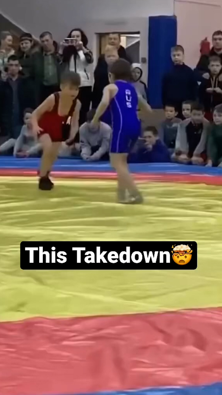 Crazy youth wrestling takedown