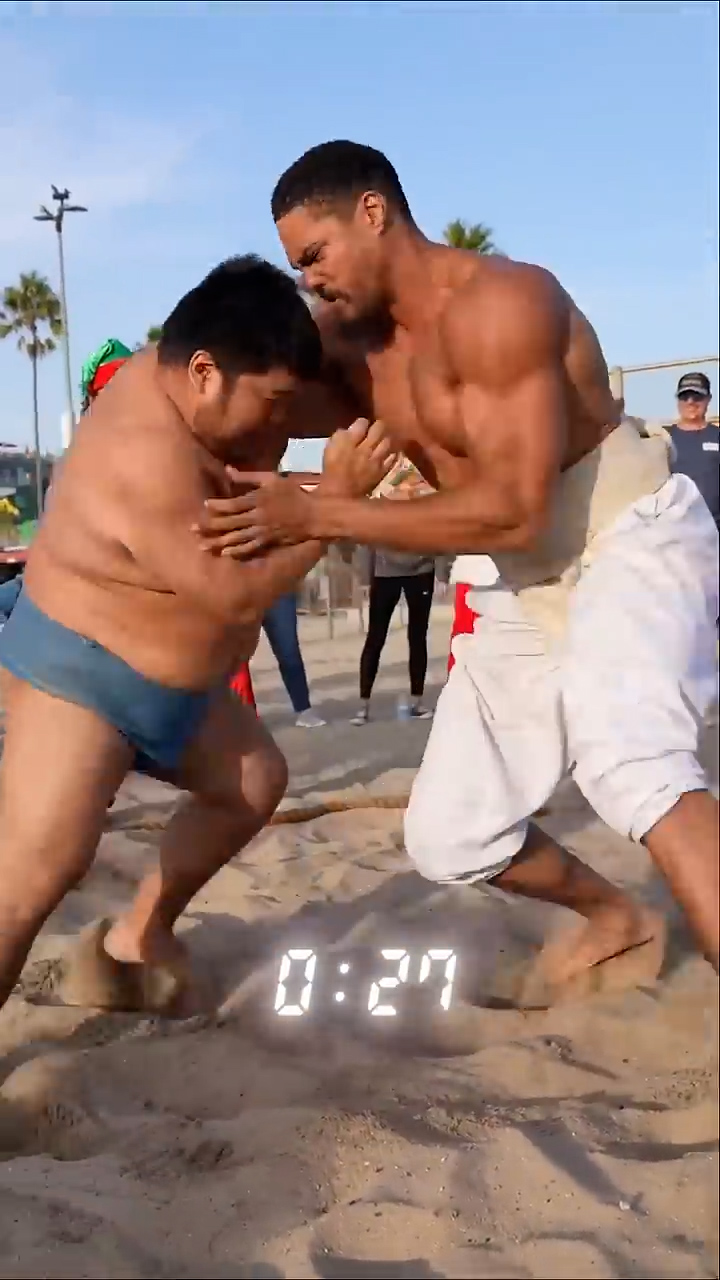 6’9 Giant VS Sumo Wrestler!