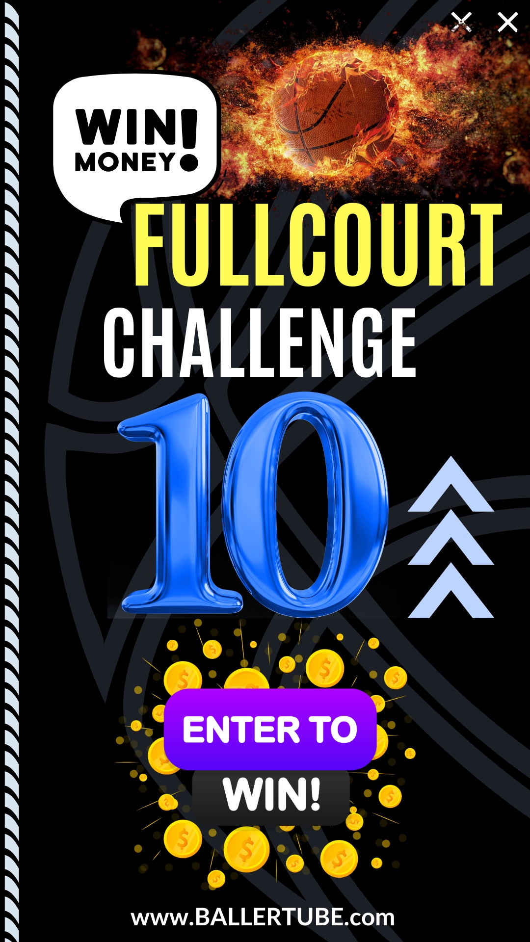 $50 CashApp Challenge: Beat the Full Court 10 Challenge and Win Big!