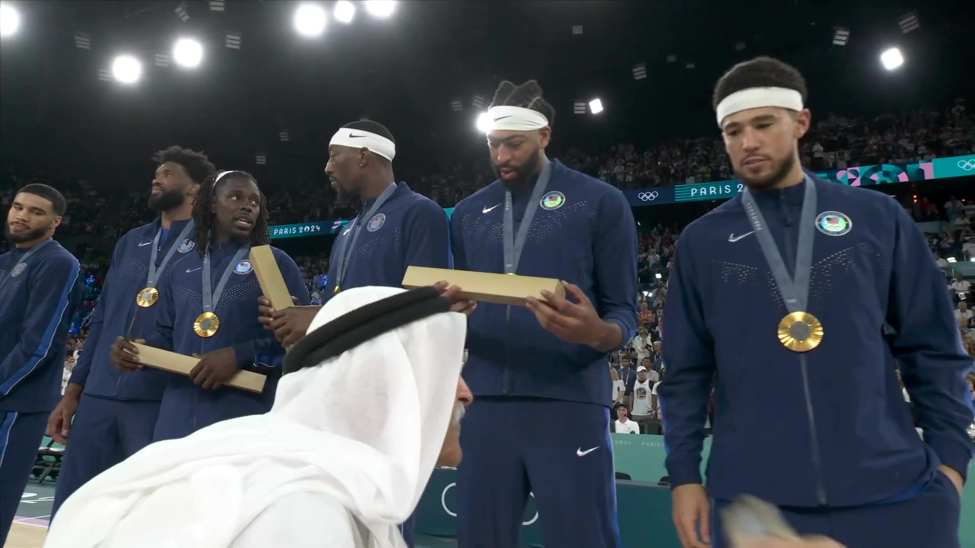 LeBron James, Steph Curry, and Team USA Celebrate Gold Medal Ceremony ...