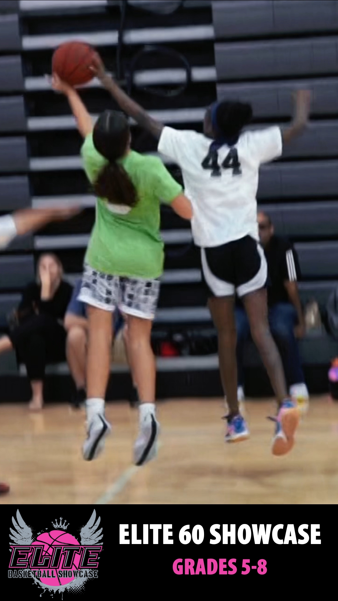 5th Grader Carly Lewis with a Big Block at the Elite 60 Showcase