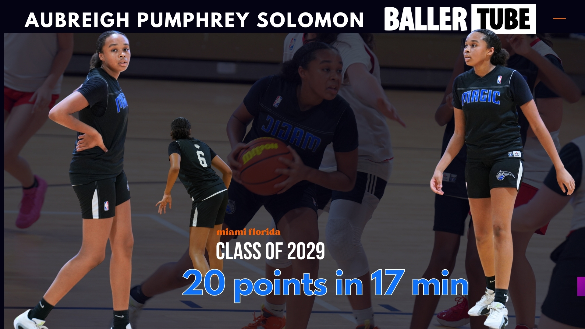 Aubreigh Pumphrey-Solomon Shines with 20 Points in 17 Minutes for Cooper City Optimist League