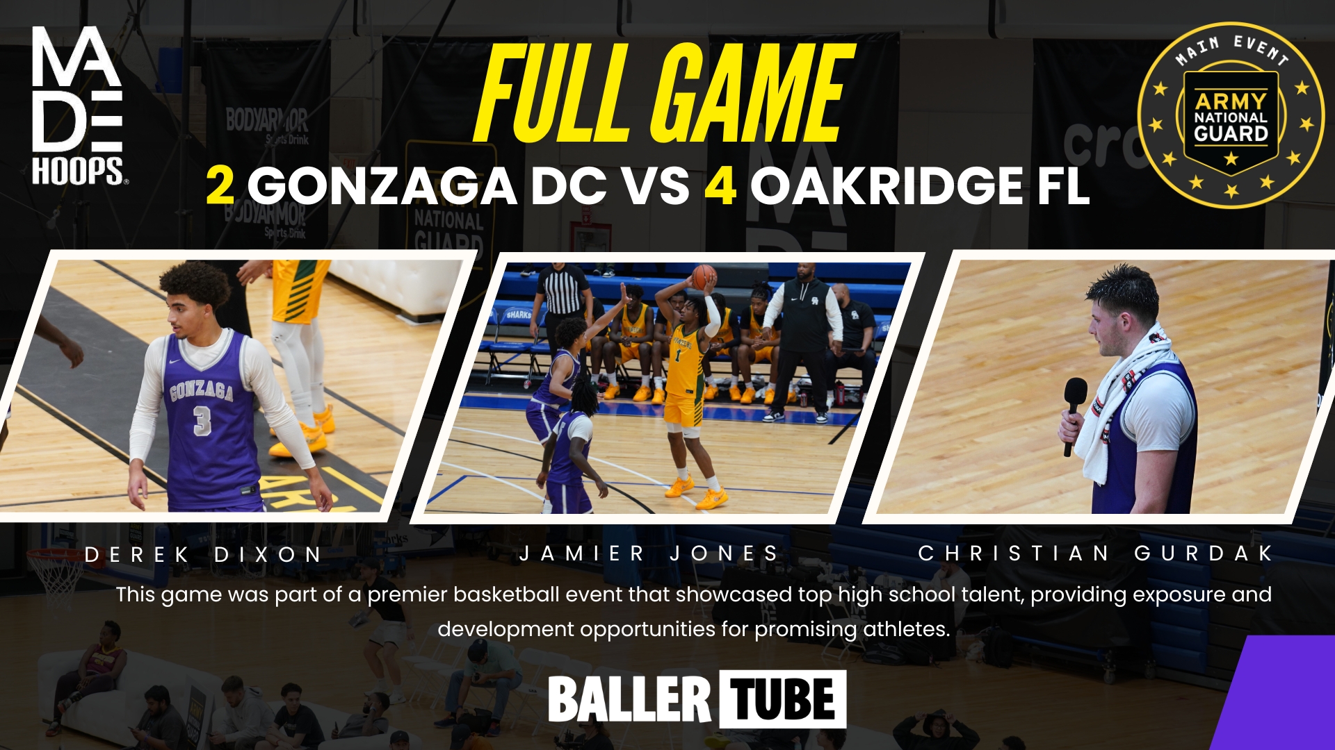 Gonzaga vs. Oak Ridge – MADE Hoops Main Event Basketball Showdown