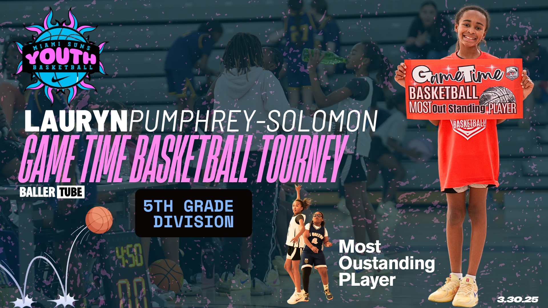 Lauryn “Lo” Pumphrey-Solomon Shines at GameTime Tournament – Miami Suns 5th Grade Victorious