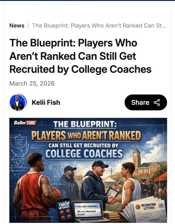 BallerTube article: players who are not ranked can still get recruited