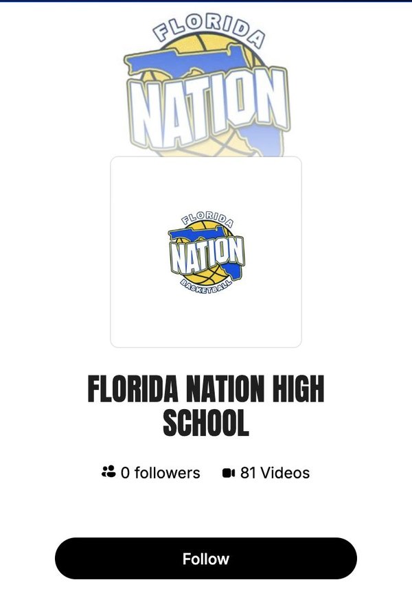 Live team page with logo, follower and video counts and a Follow button